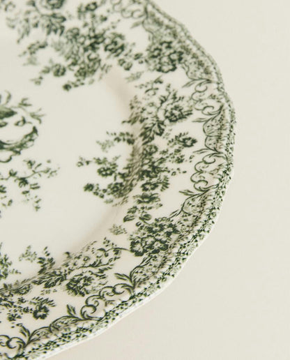 FLORAL EARTHENWARE DINNER PLATE