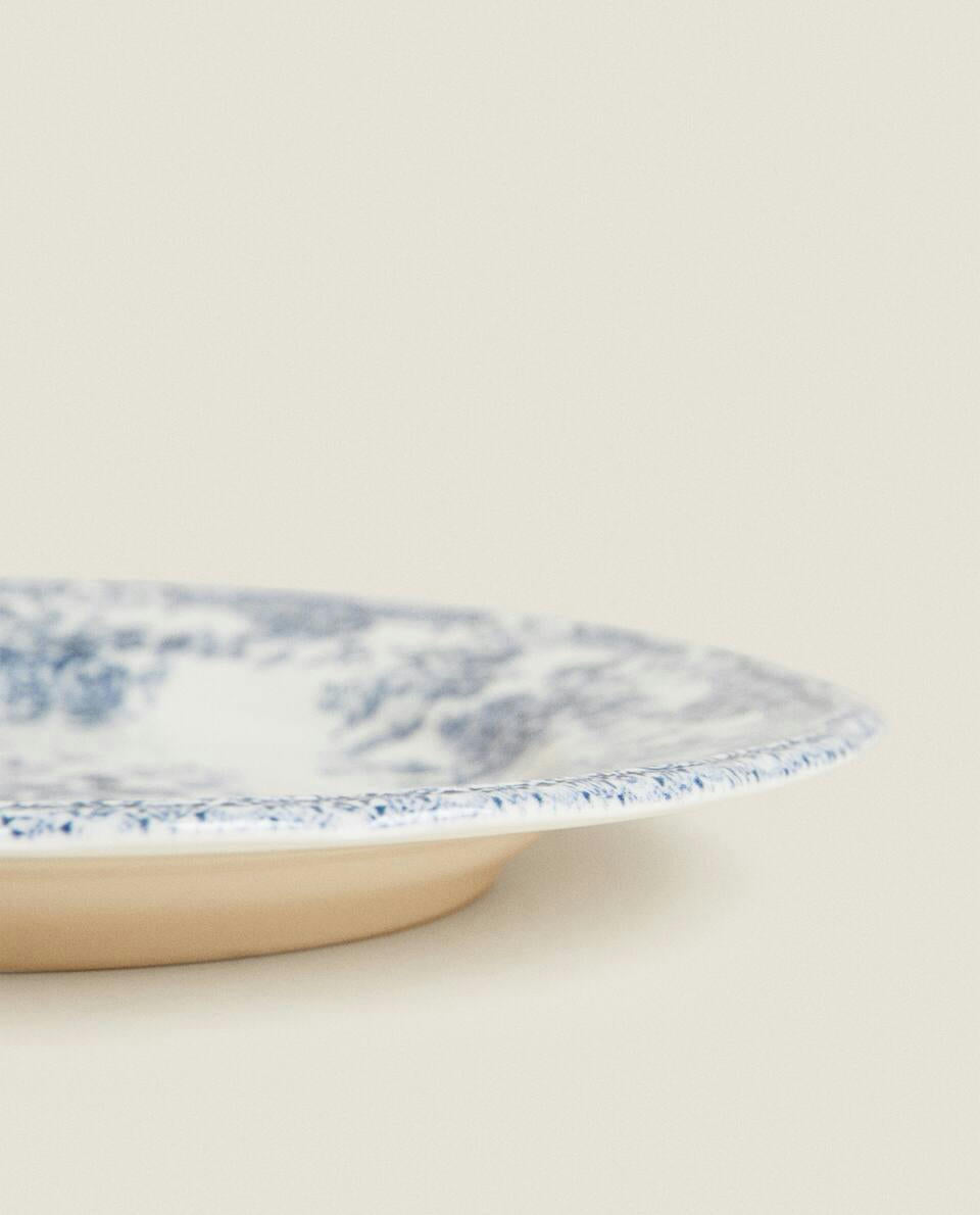 FLORAL EARTHENWARE DINNER PLATE